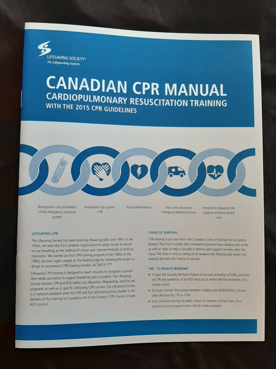 Canadian CPR Manual Lifesaving Society Manitoba
